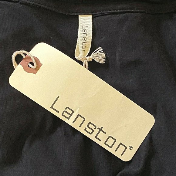 Lanston Women's Small Solid Sleeveless Crossfront Micro Modal Shirt Black $136 - Picture 3 of 6